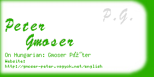 peter gmoser business card